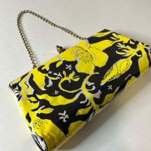 Two Looks In One Vintage Bright Vinyl Chain Purse.